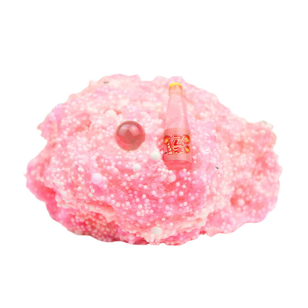 Strawberry Japanese Soda Fizz Slime