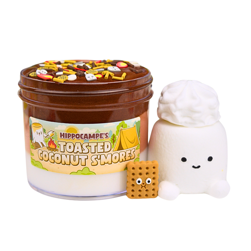 Toasted Coconut S'Mores Slime