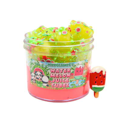 Watermelon Juice Cubes Slime | Phillip and Gwen Collab