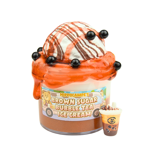 Brown Sugar Bubble Tea Ice Cream Slime