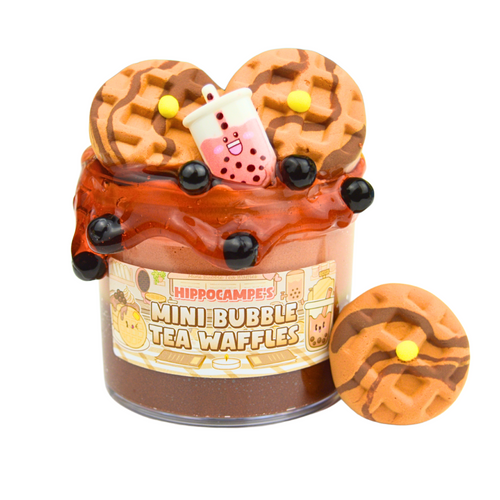 Mini Bubble Tea Waffles Slime
