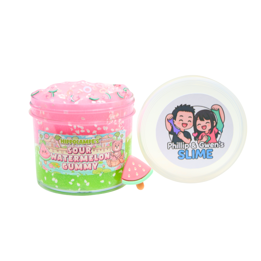 Sour Watermelon Candy Slime | Philip and Gwen Collab